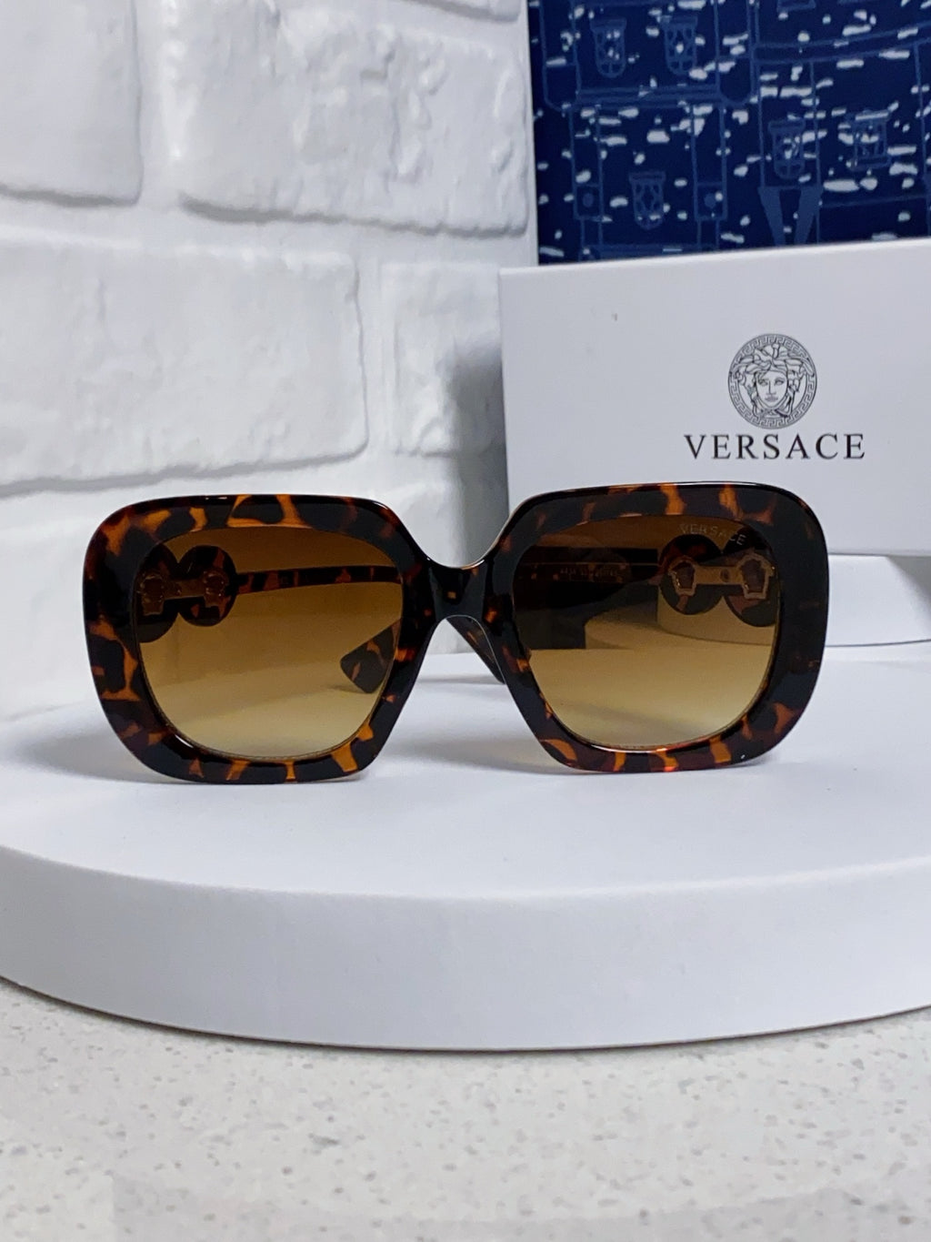 Versace Metal Square Brown Lens Sunglasses for Men & Women - 466269 - detail image 2