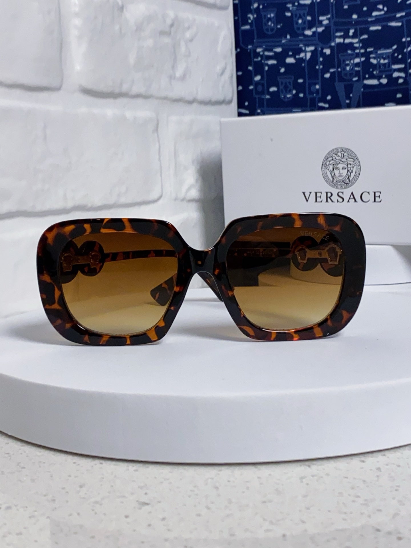Versace Metal Square Brown Lens Sunglasses for Men & Women - 466269 - detail image 2