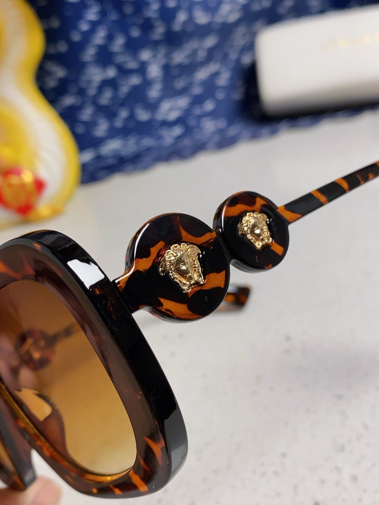 Versace Metal Square Brown Lens Sunglasses for Men & Women - 466269 - detail image 7