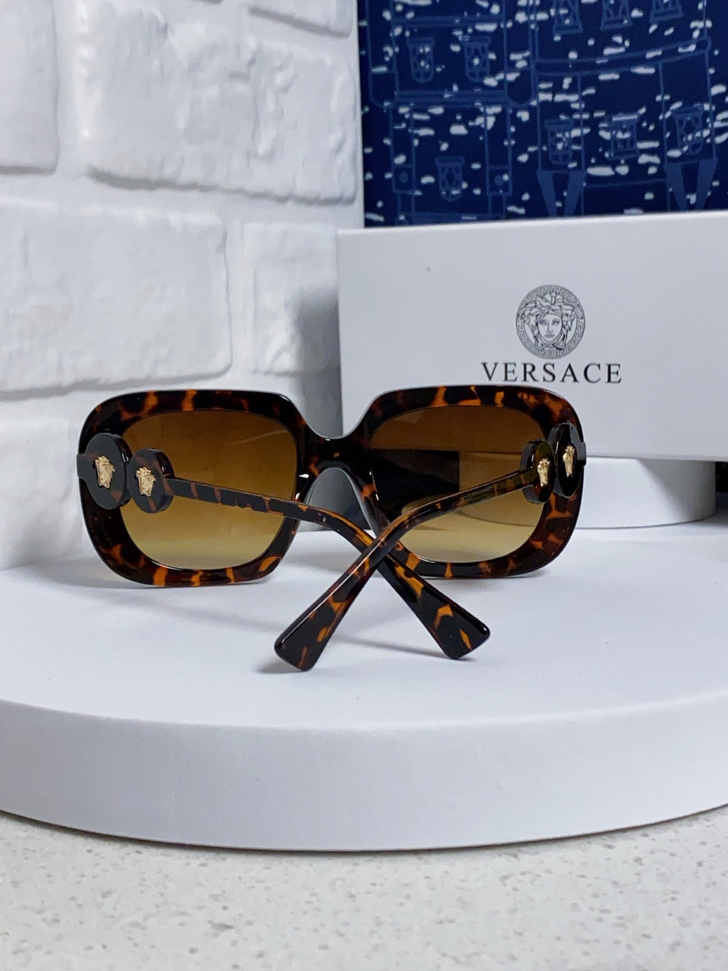 Versace Metal Square Brown Lens Sunglasses for Men & Women - 466269 - detail image 3