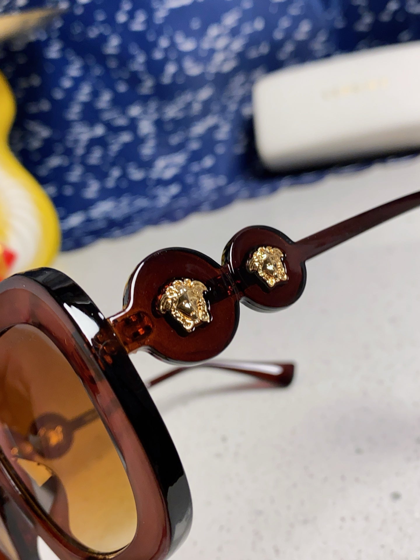 Versace Metal Square Brown Lens Sunglasses for Men & Women - 466270 - detail image 7