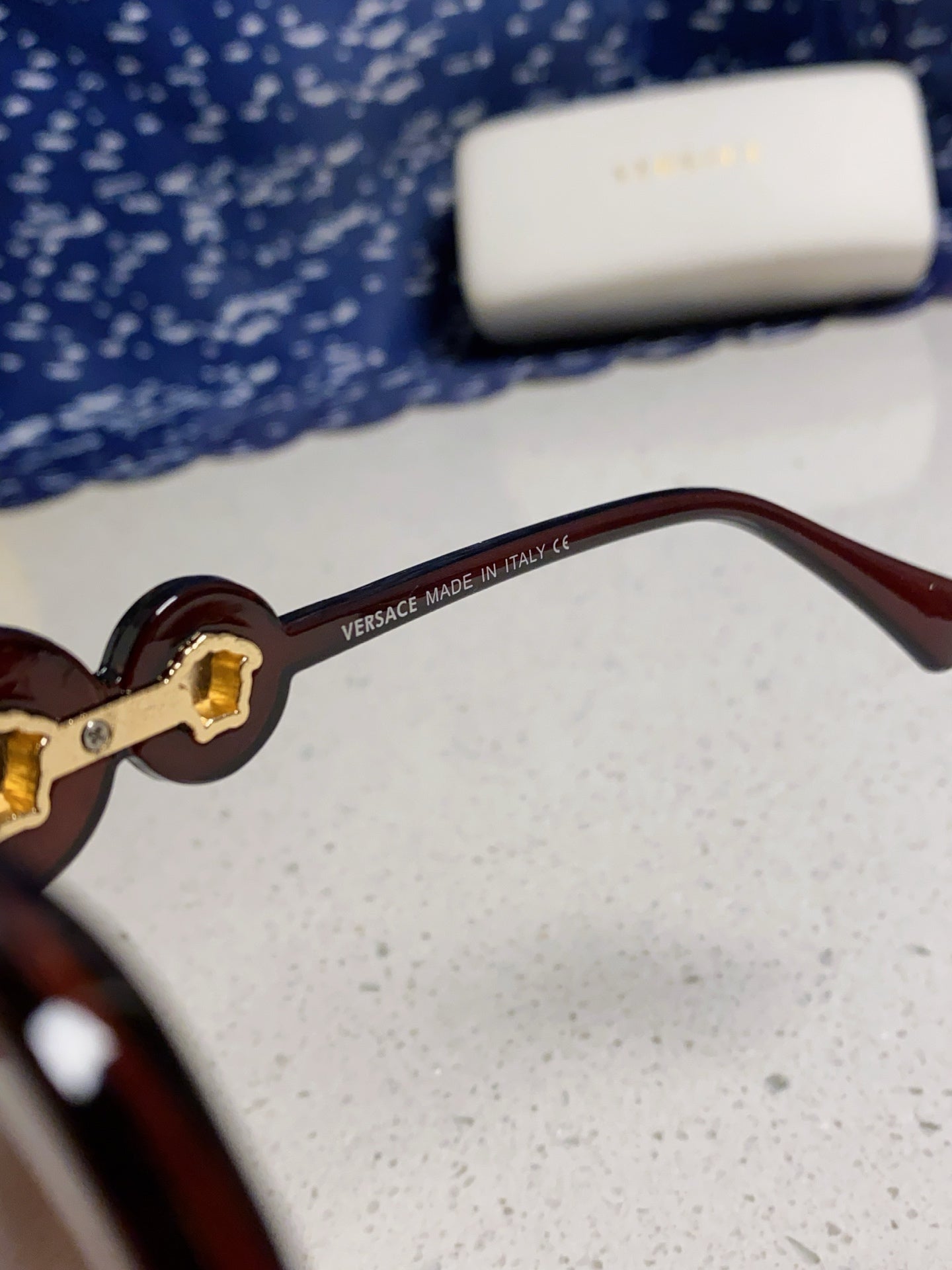 Versace Metal Square Brown Lens Sunglasses for Men & Women - 466270 - detail image 8