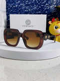 Versace Metal Square Brown Lens Sunglasses for Men & Women - 466270