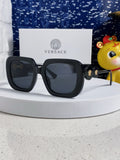 Versace Metal Square Black Lens Sunglasses for Men & Women