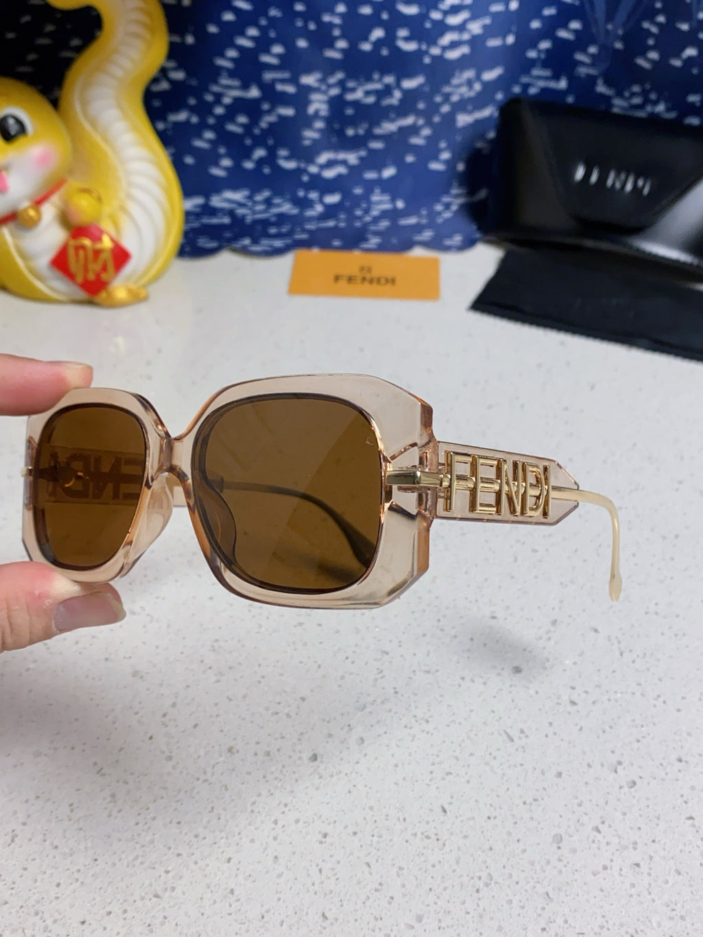 Fendi Oversized Brown Lens Sunglasses for Women - 466209 - detail image 6