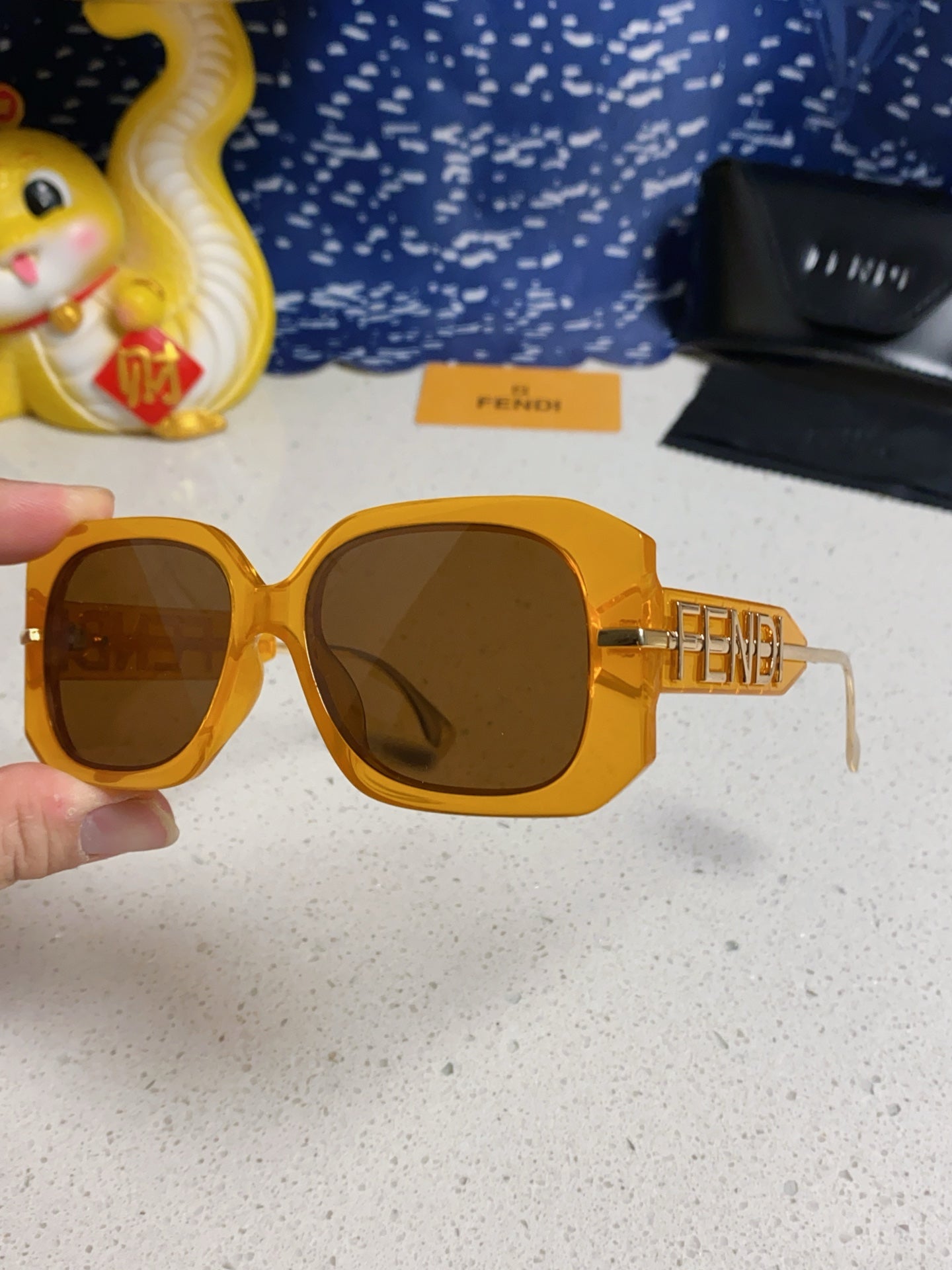Fendi Oversized Brown Lens Sunglasses for Women - 466210 - detail image 6
