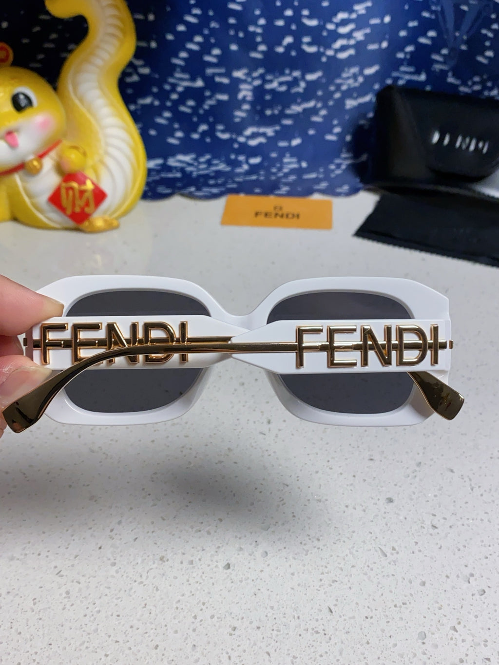 Fendi Oversized Silver Lens Sunglasses for Women - 466212 - detail image 5
