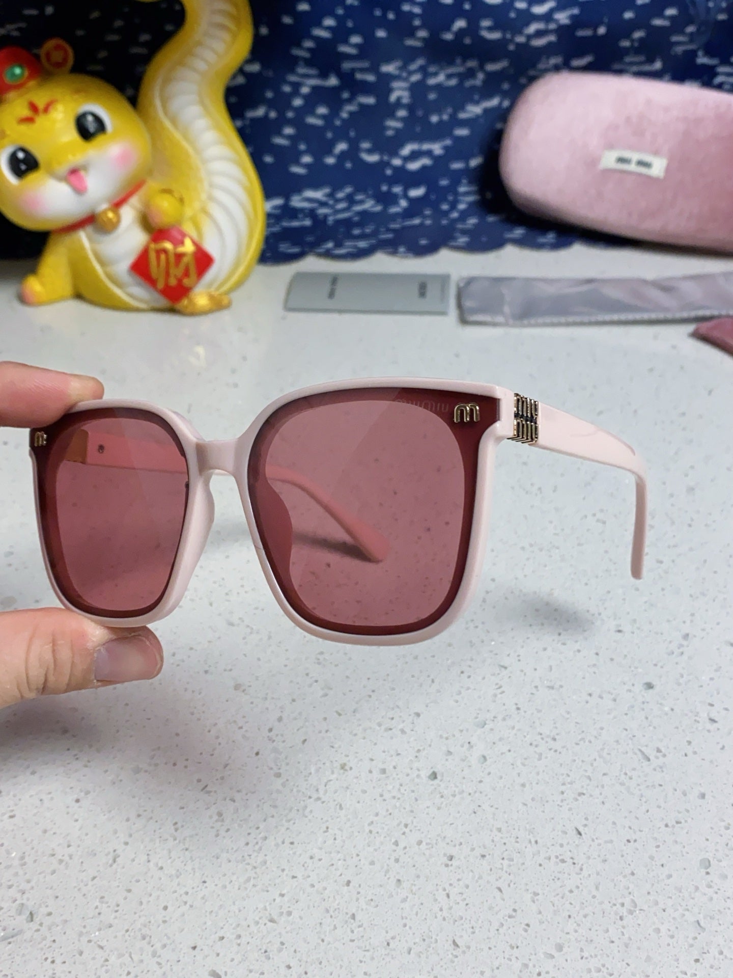 Miu Miu Round Red Lens Sunglasses for Women - 432668 - detail image 6