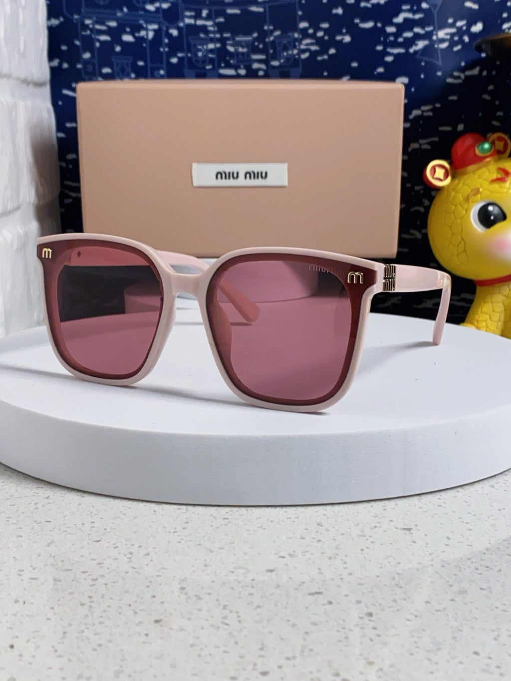 Miu Miu Round Red Lens Sunglasses for Women