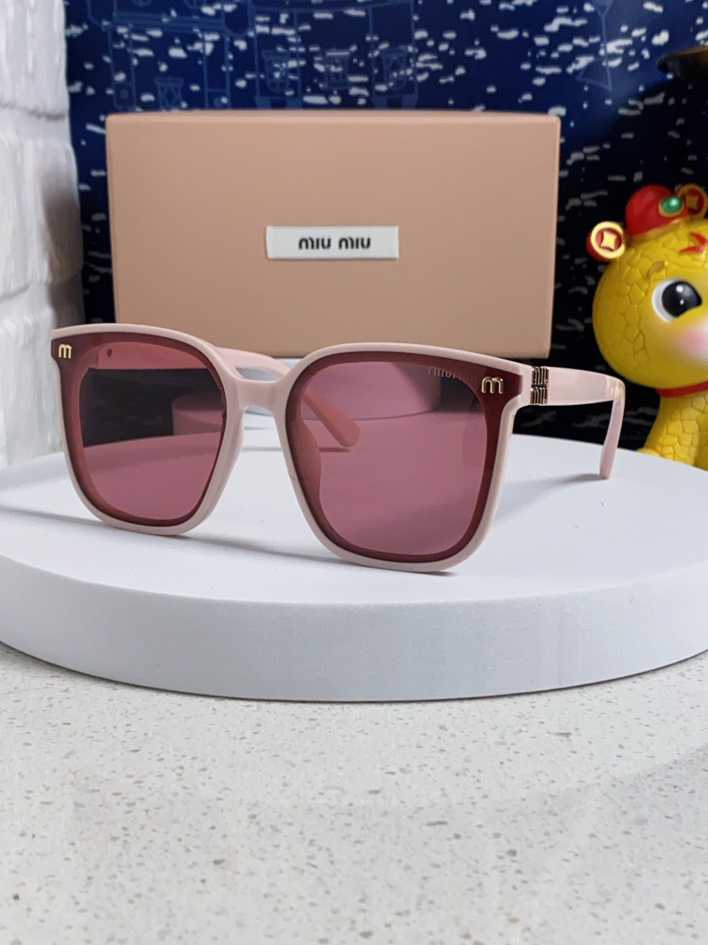 Miu Miu Round Red Lens Sunglasses for Women - 432668