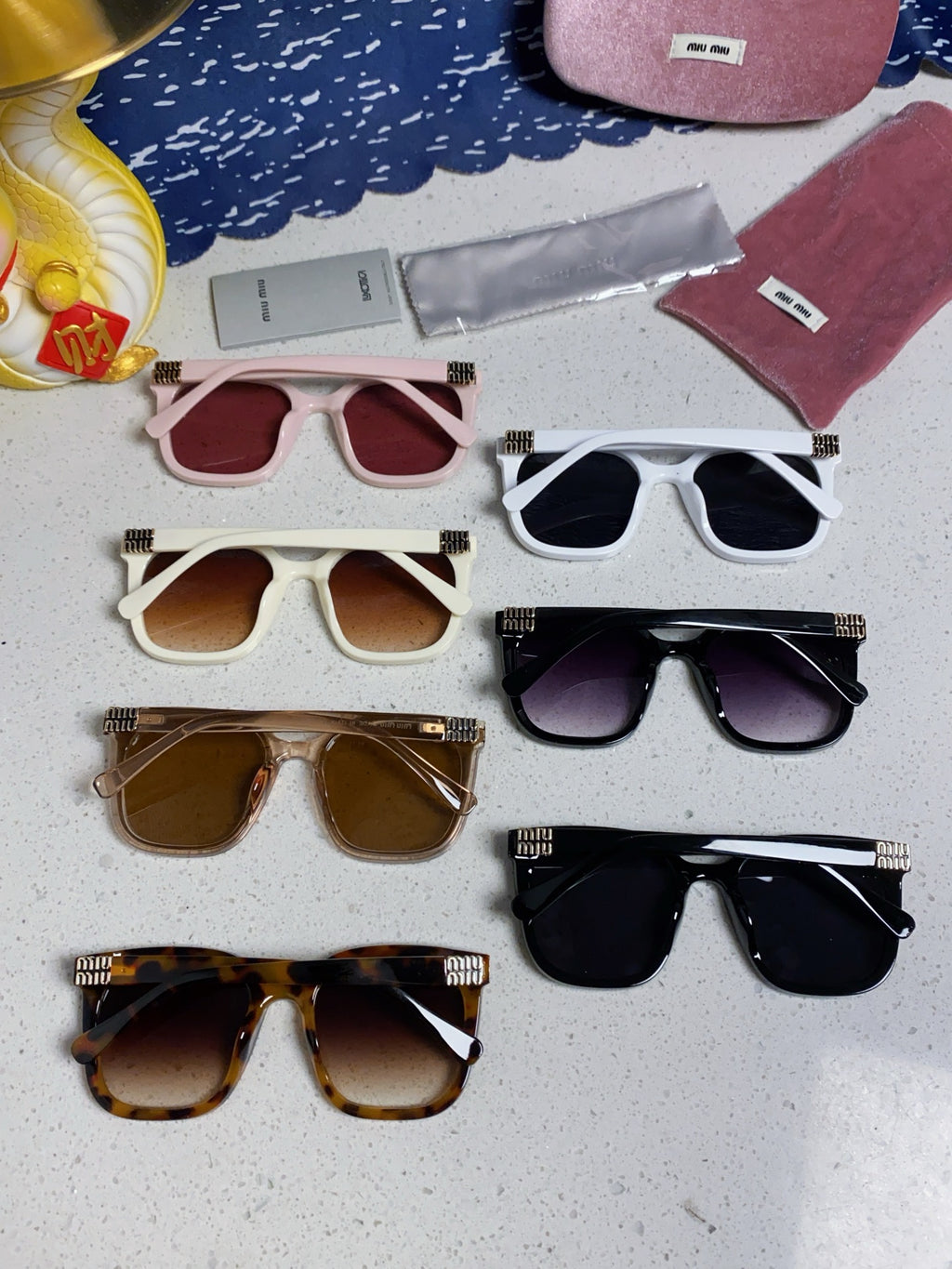 Miu Miu Round Brown Lens Sunglasses for Women - detail image 10