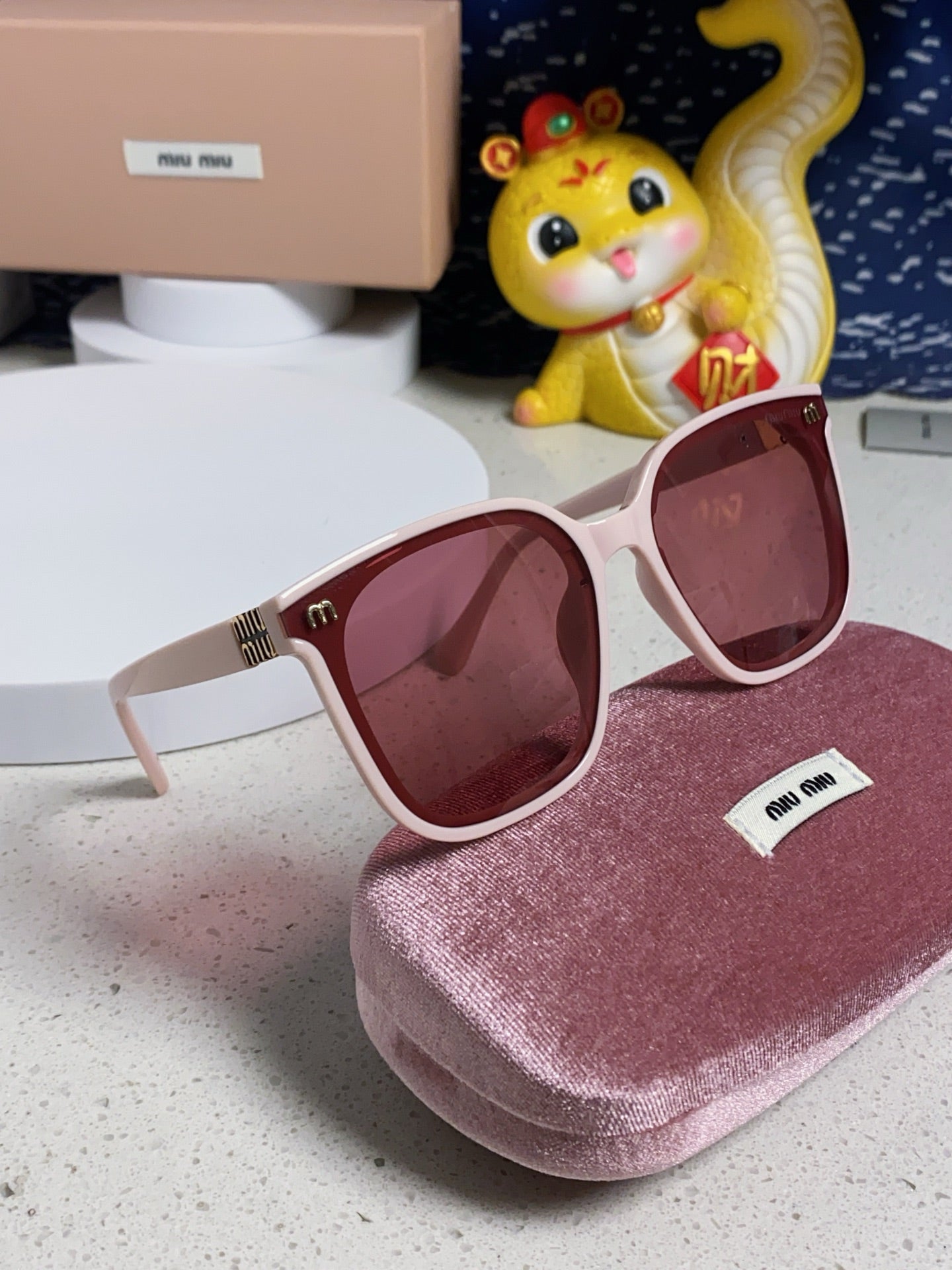 Miu Miu Round Red Lens Sunglasses for Women - 432668 - detail image 10