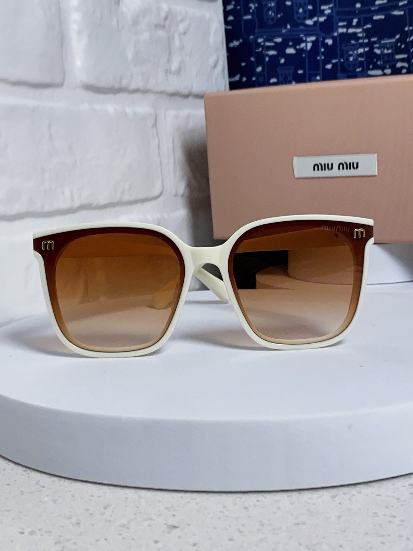 Miu Miu Round Brown Lens Sunglasses for Women - 432669 - detail image 2