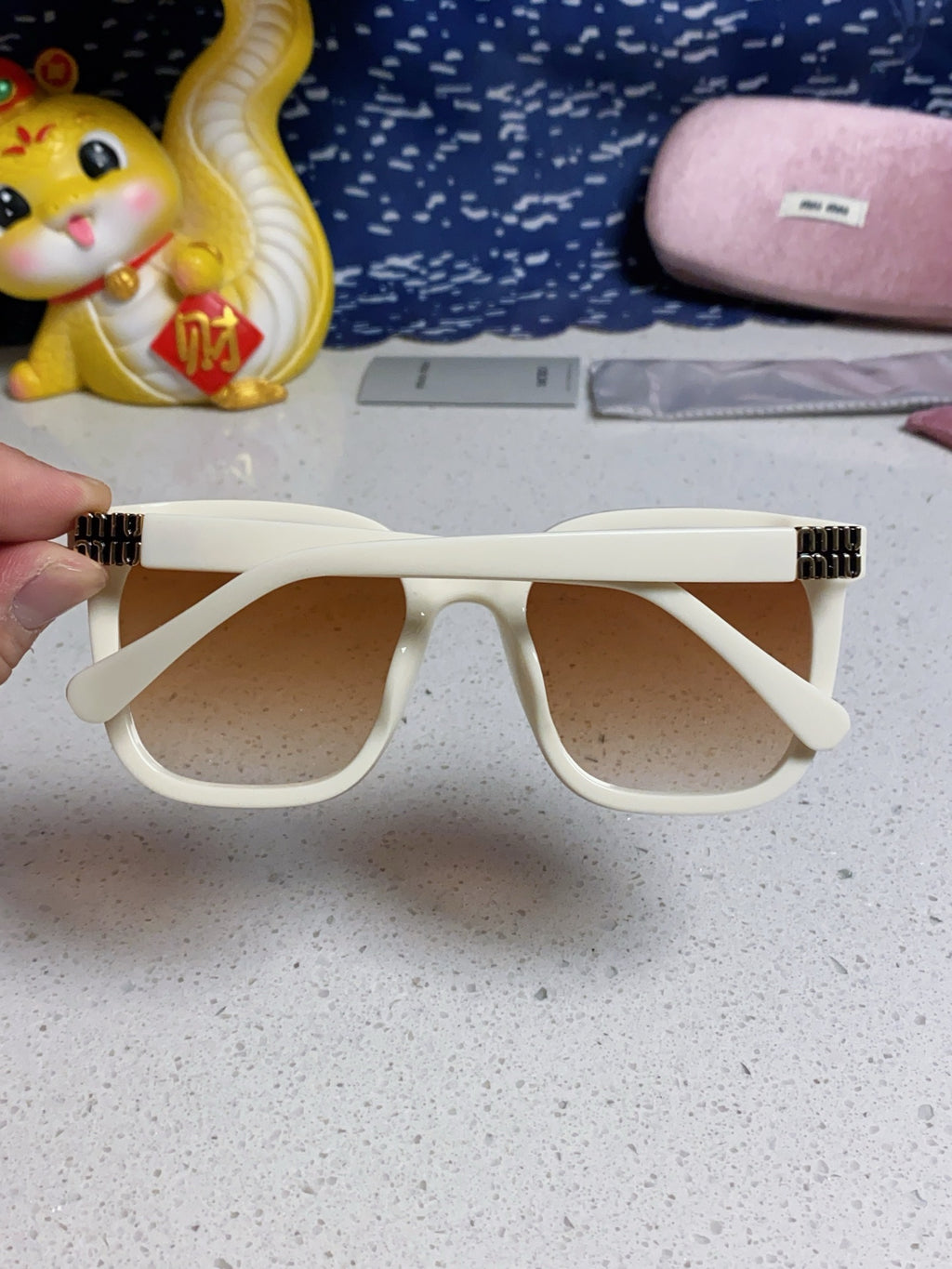 Miu Miu Round Brown Lens Sunglasses for Women - 487667 - detail image 5