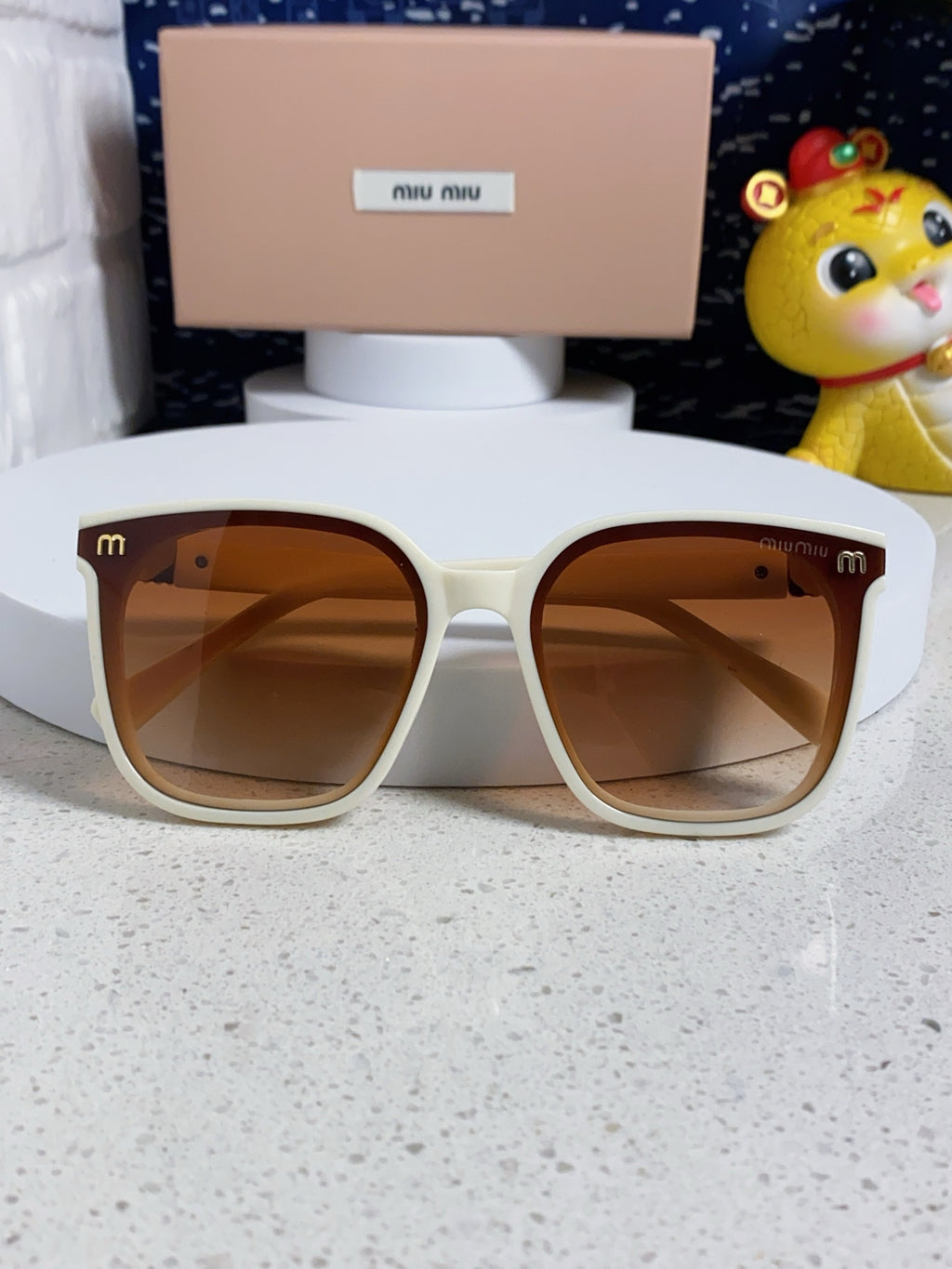 Miu Miu Round Brown Lens Sunglasses for Women - 487667 - detail image 9
