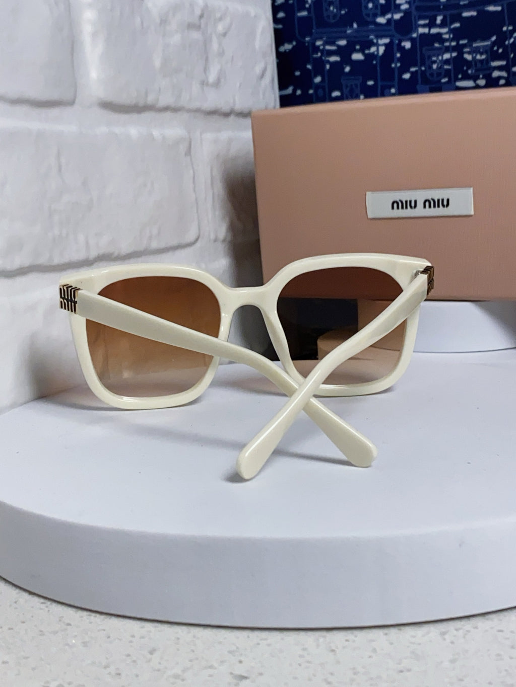 Miu Miu Round Brown Lens Sunglasses for Women - 432669 - detail image 3