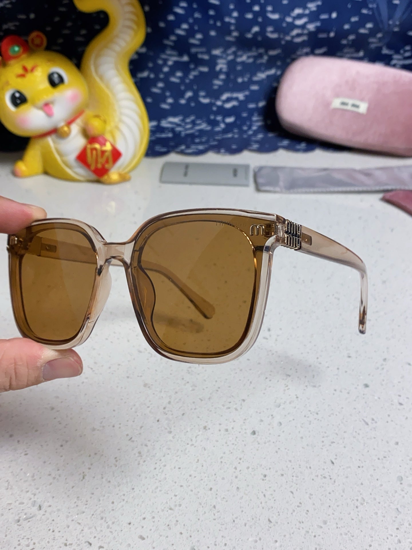 Miu Miu Round Brown Lens Sunglasses for Women - 487668 - detail image 6