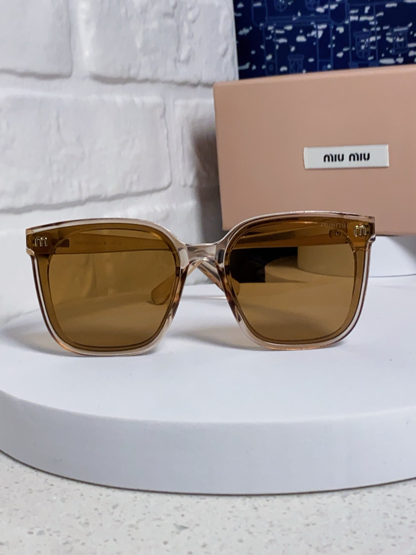 Miu Miu Round Brown Lens Sunglasses for Women - 487668 - detail image 2