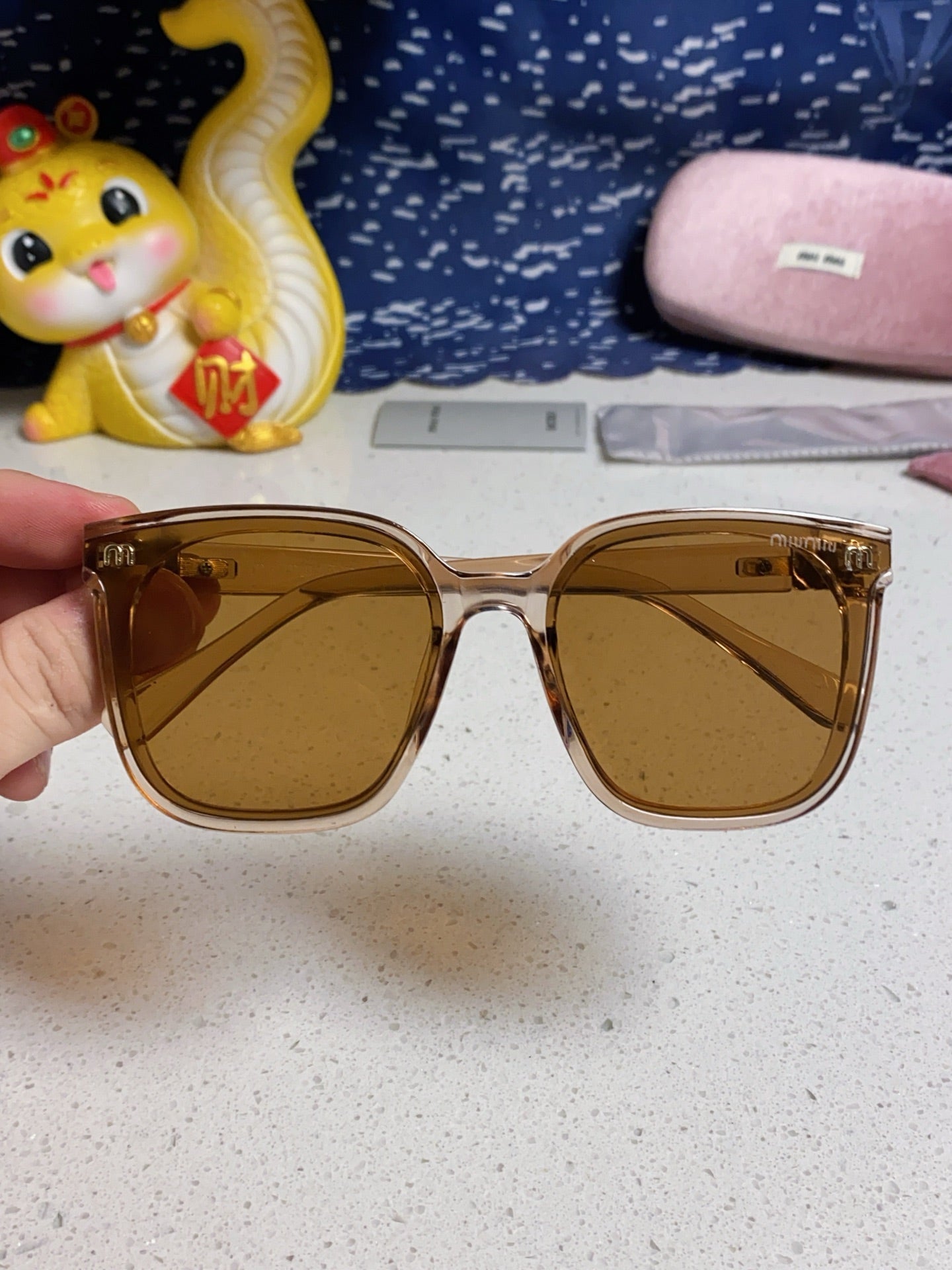 Miu Miu Round Brown Lens Sunglasses for Women - 487668 - detail image 4