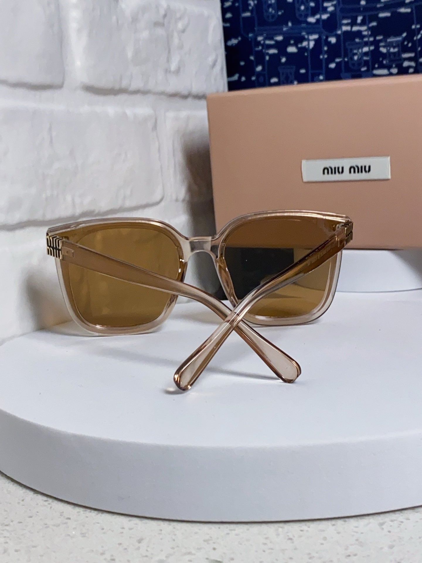 Miu Miu Round Brown Lens Sunglasses for Women - 432670 - detail image 3
