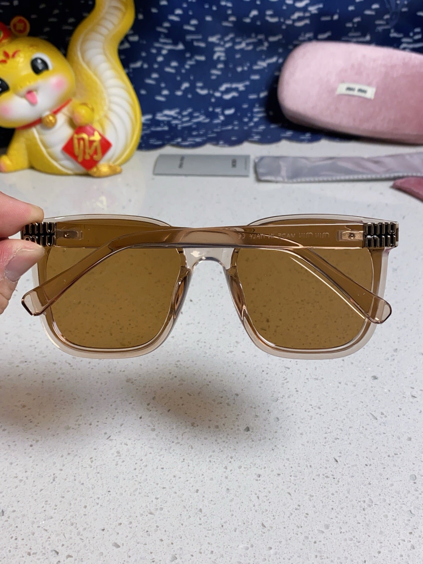 Miu Miu Round Brown Lens Sunglasses for Women - 487668 - detail image 5