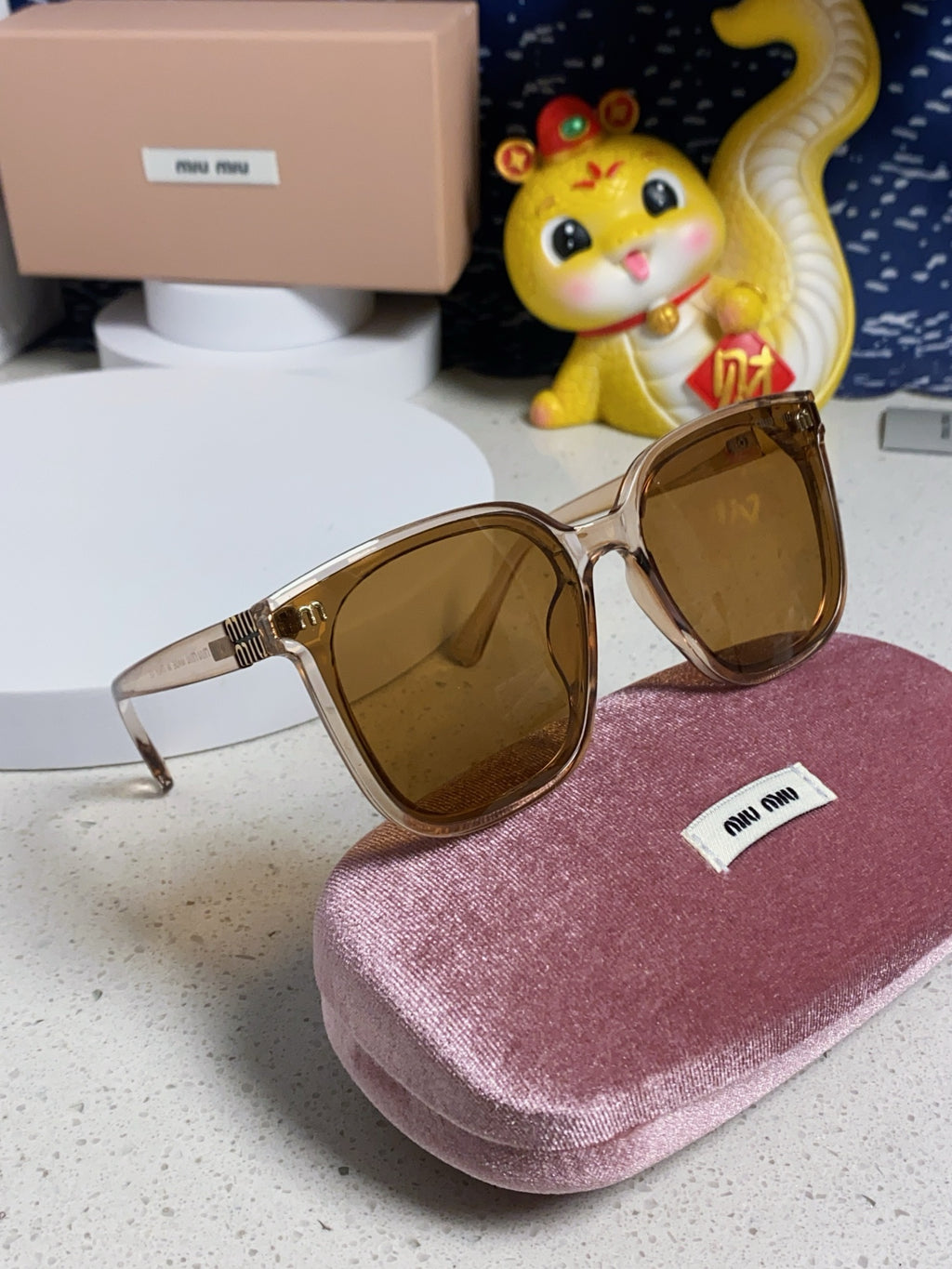 Miu Miu Round Brown Lens Sunglasses for Women - 487668 - detail image 10