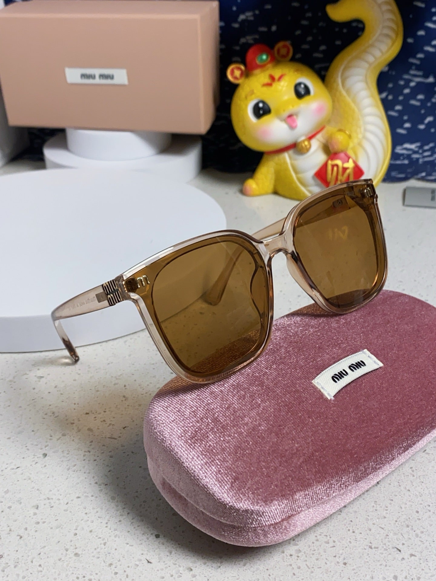 Miu Miu Round Brown Lens Sunglasses for Women - 432670 - detail image 10