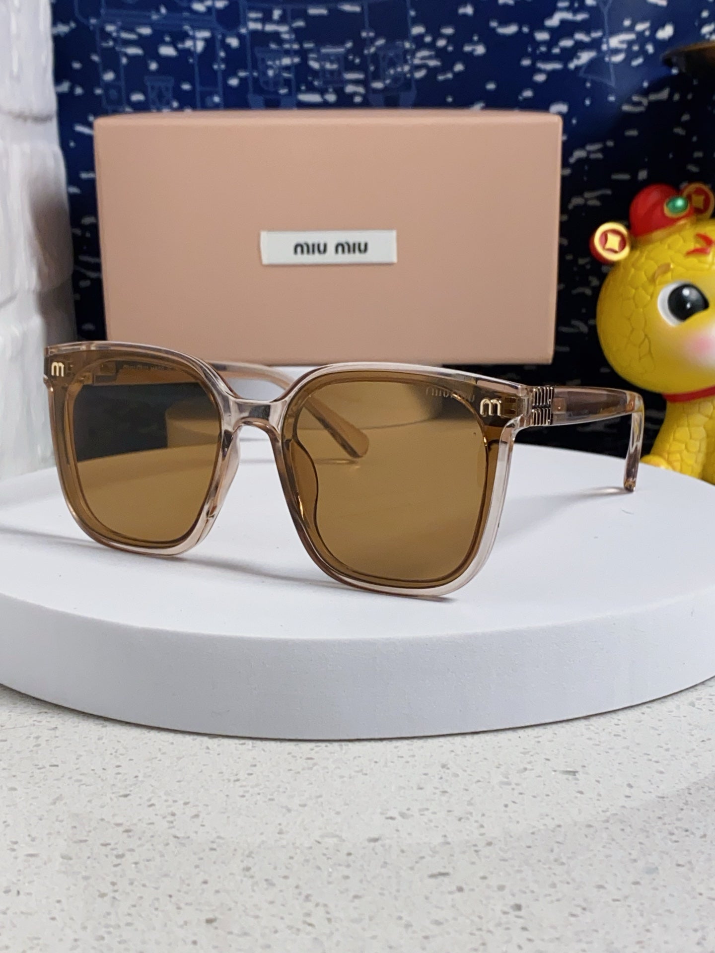 Miu Miu Round Brown Lens Sunglasses for Women - 487668