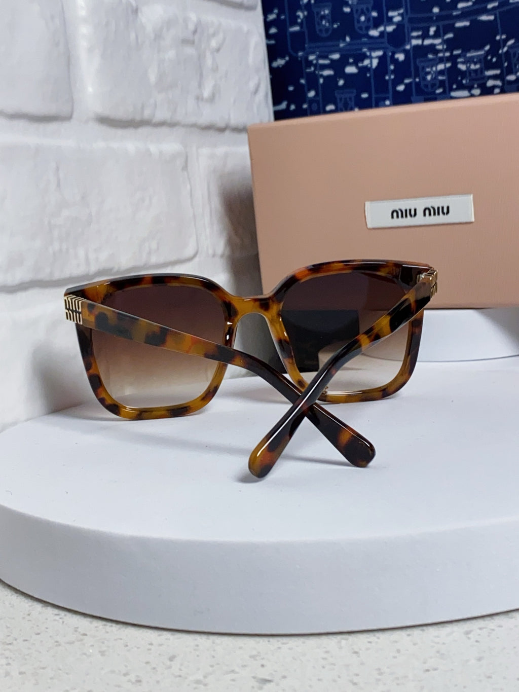 Miu Miu Round Brown Lens Sunglasses for Women - detail image 3