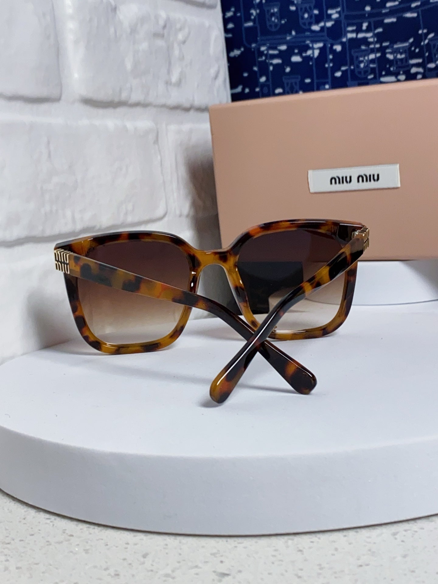 Miu Miu Round Brown Lens Sunglasses for Women - detail image 3