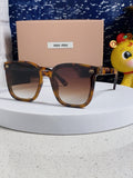 Miu Miu Round Brown Lens Sunglasses for Women