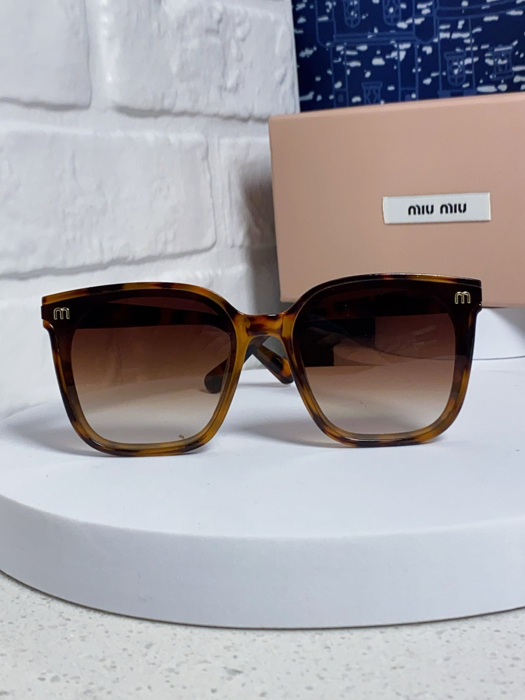 Miu Miu Round Brown Lens Sunglasses for Women - detail image 2