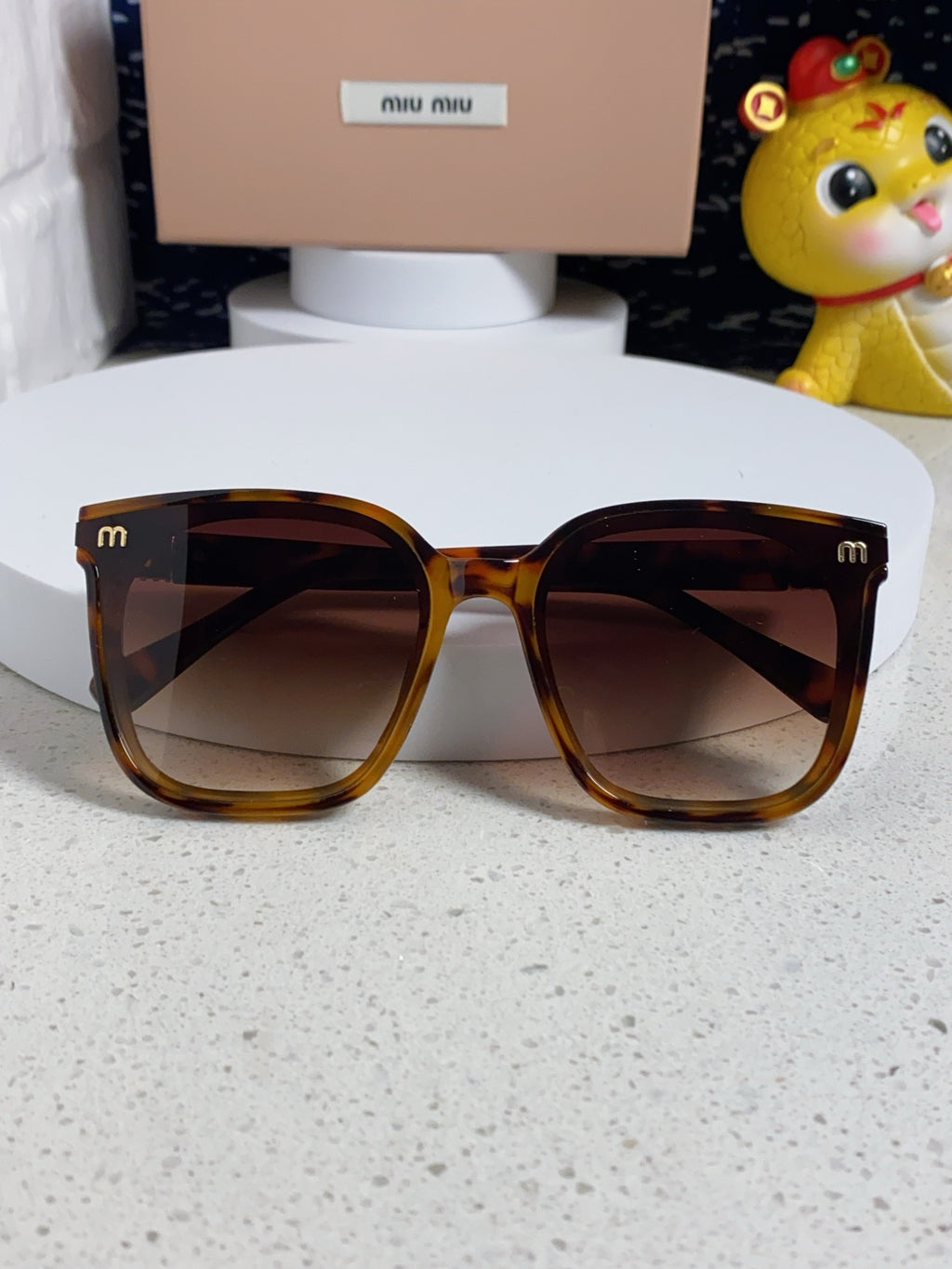Miu Miu Round Brown Lens Sunglasses for Women - detail image 8