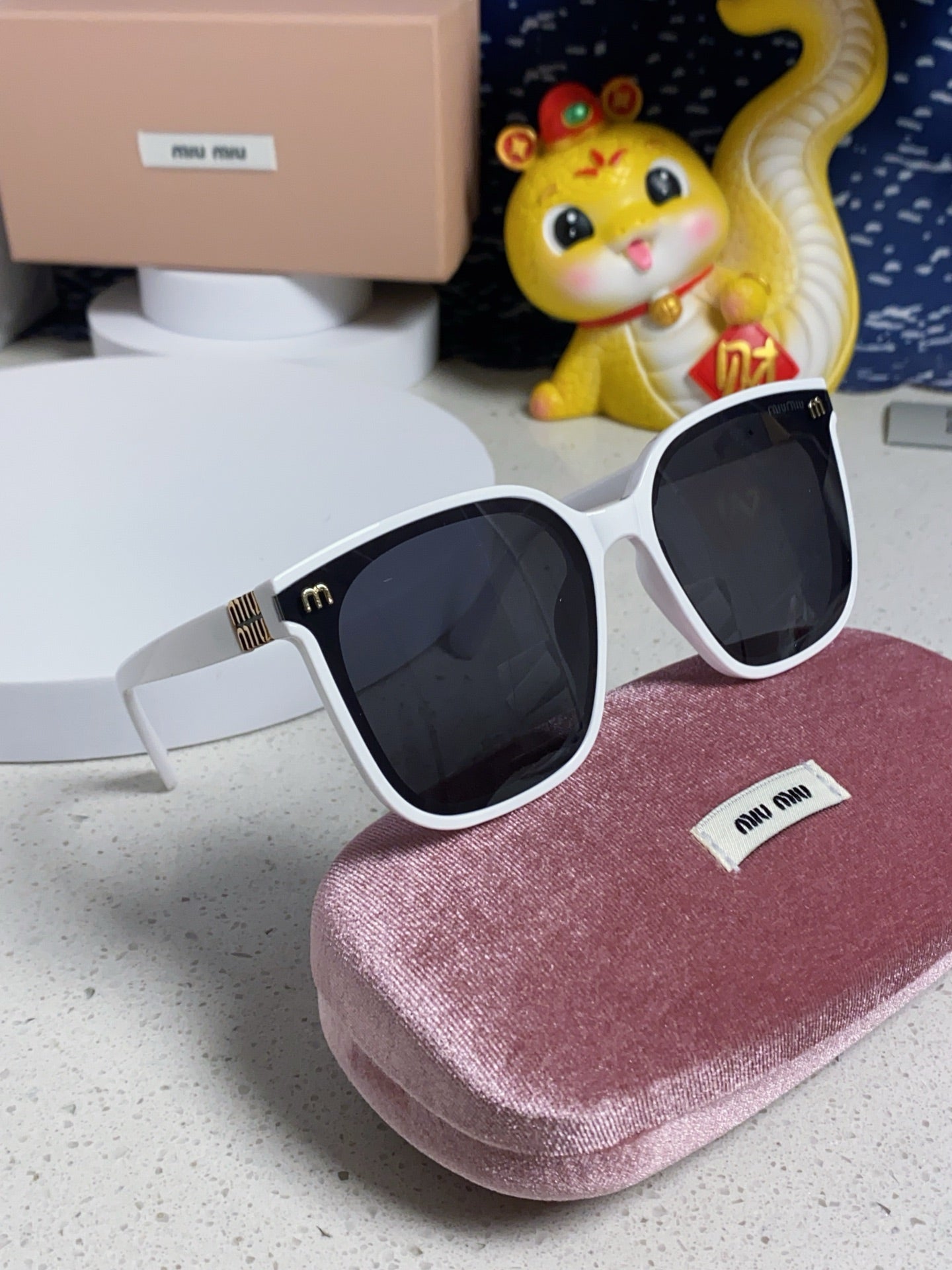 Miu Miu Round Silver Lens Sunglasses for Women - 487670 - detail image 10