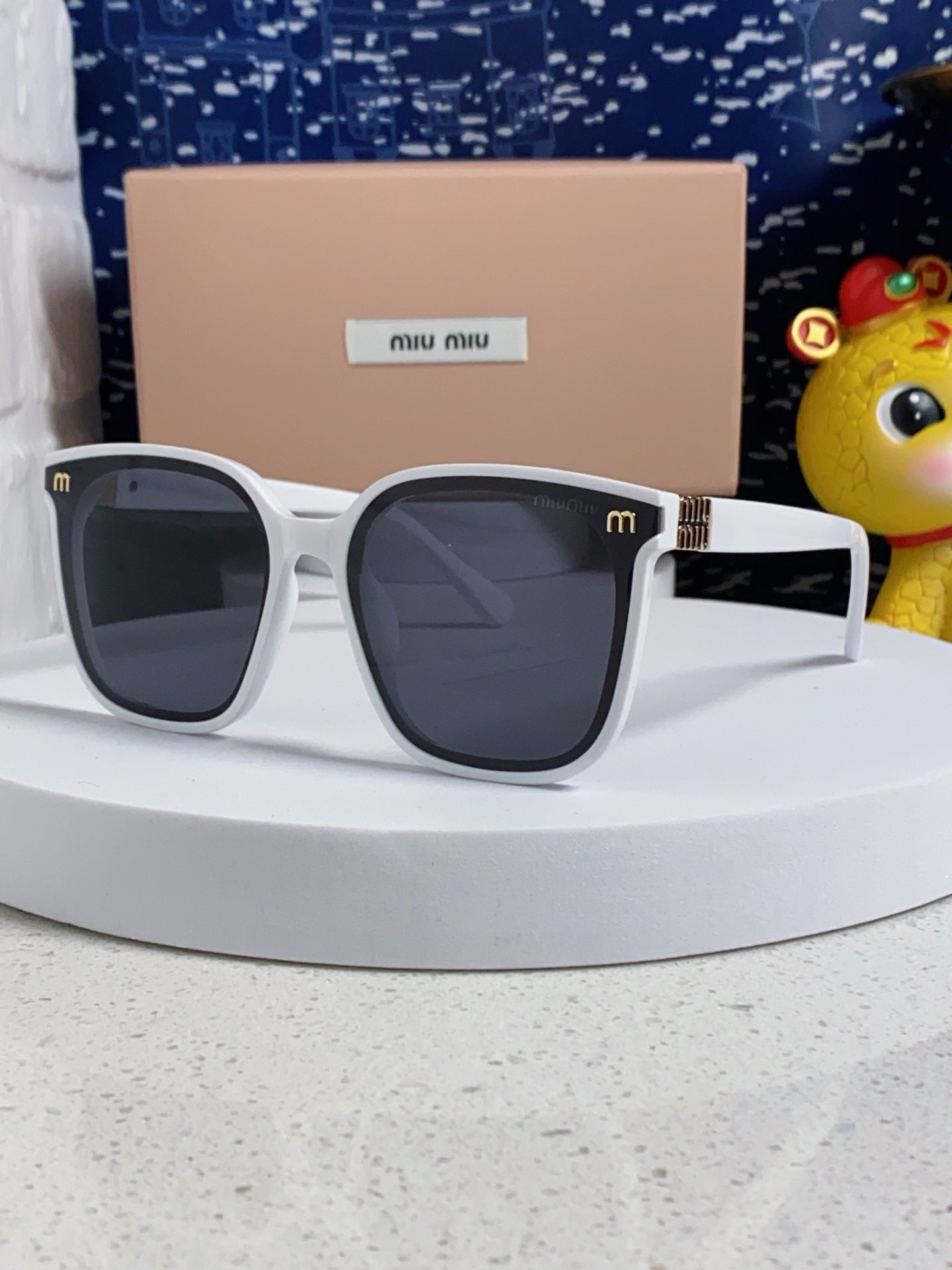 Miu Miu Round Silver Lens Sunglasses for Women - 487670