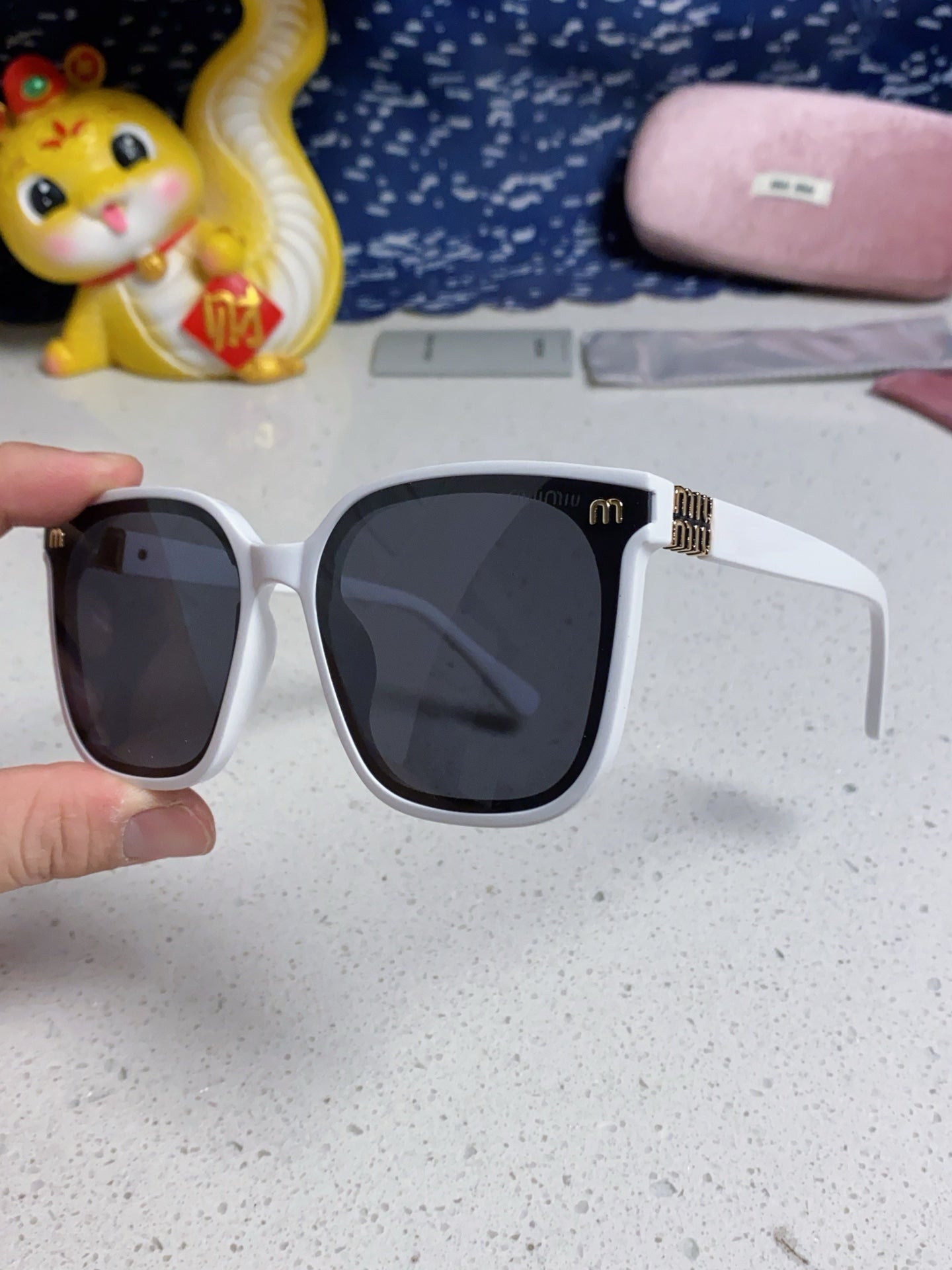 Miu Miu Round Silver Lens Sunglasses for Women - 432672 - detail image 6
