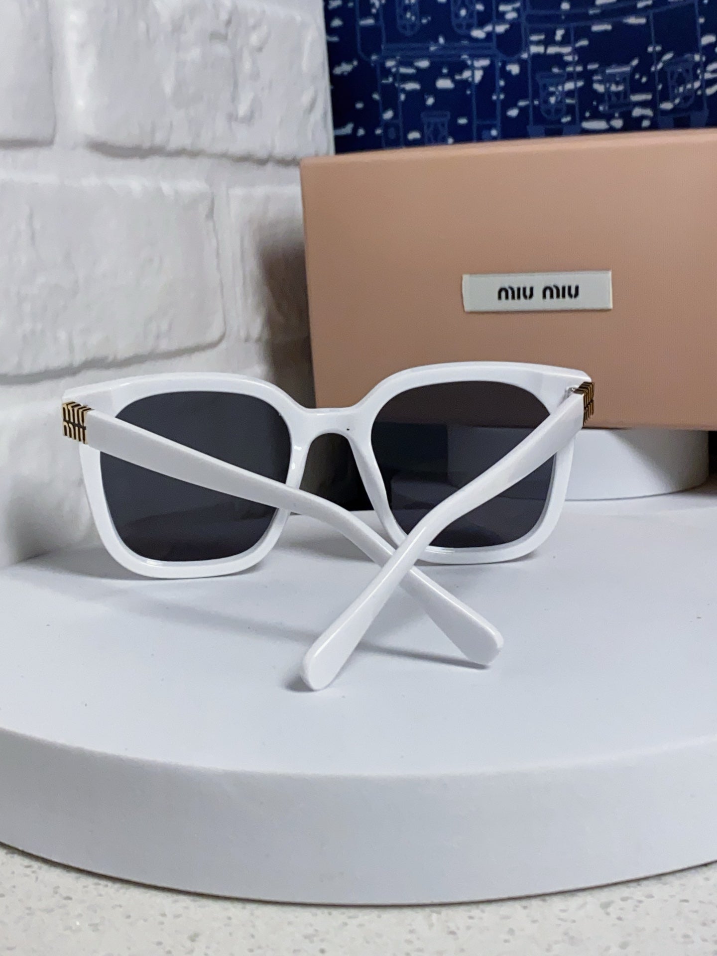 Miu Miu Round Silver Lens Sunglasses for Women - 432672 - detail image 3
