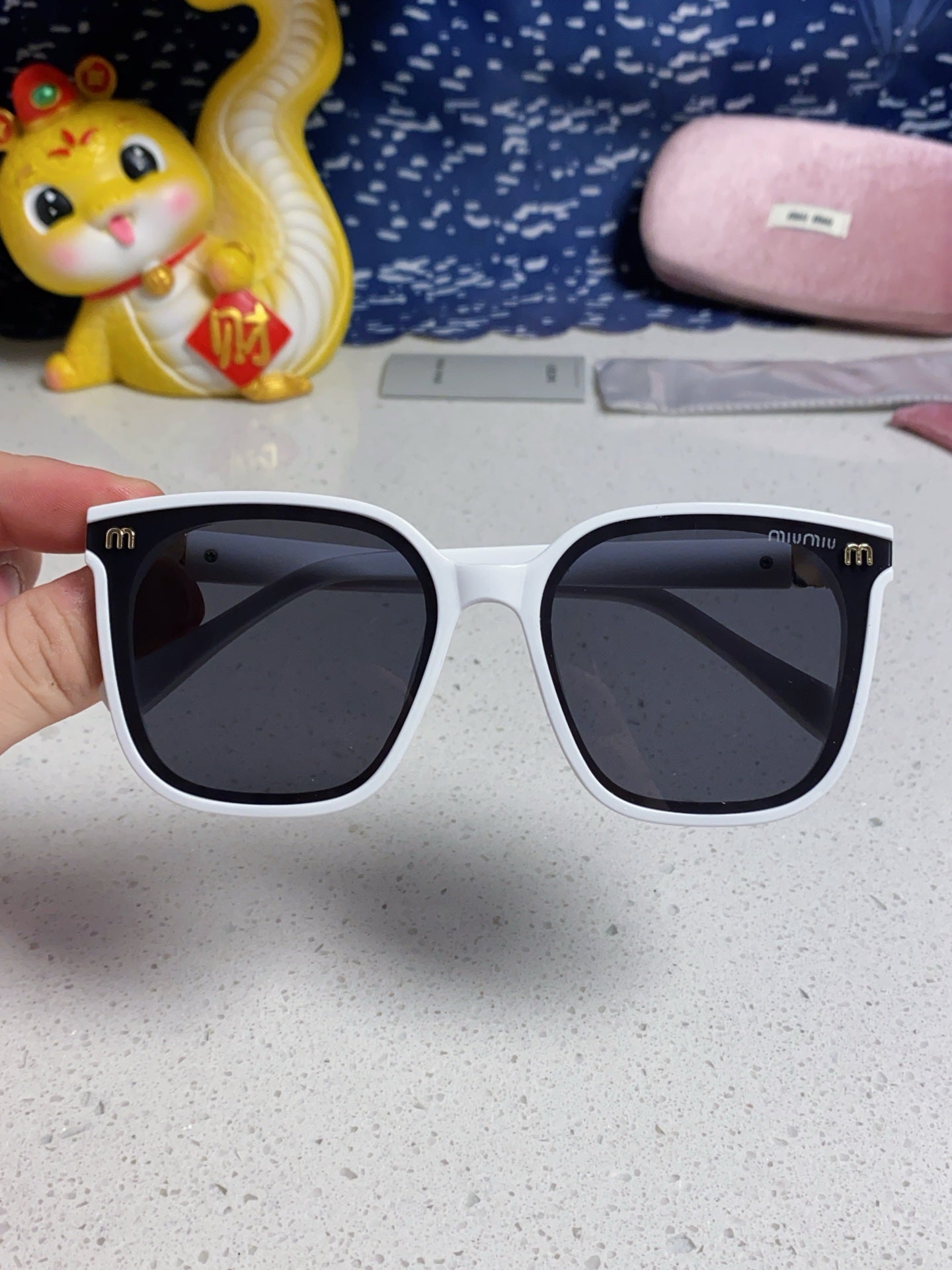 Miu Miu Round Silver Lens Sunglasses for Women - 487670 - detail image 4