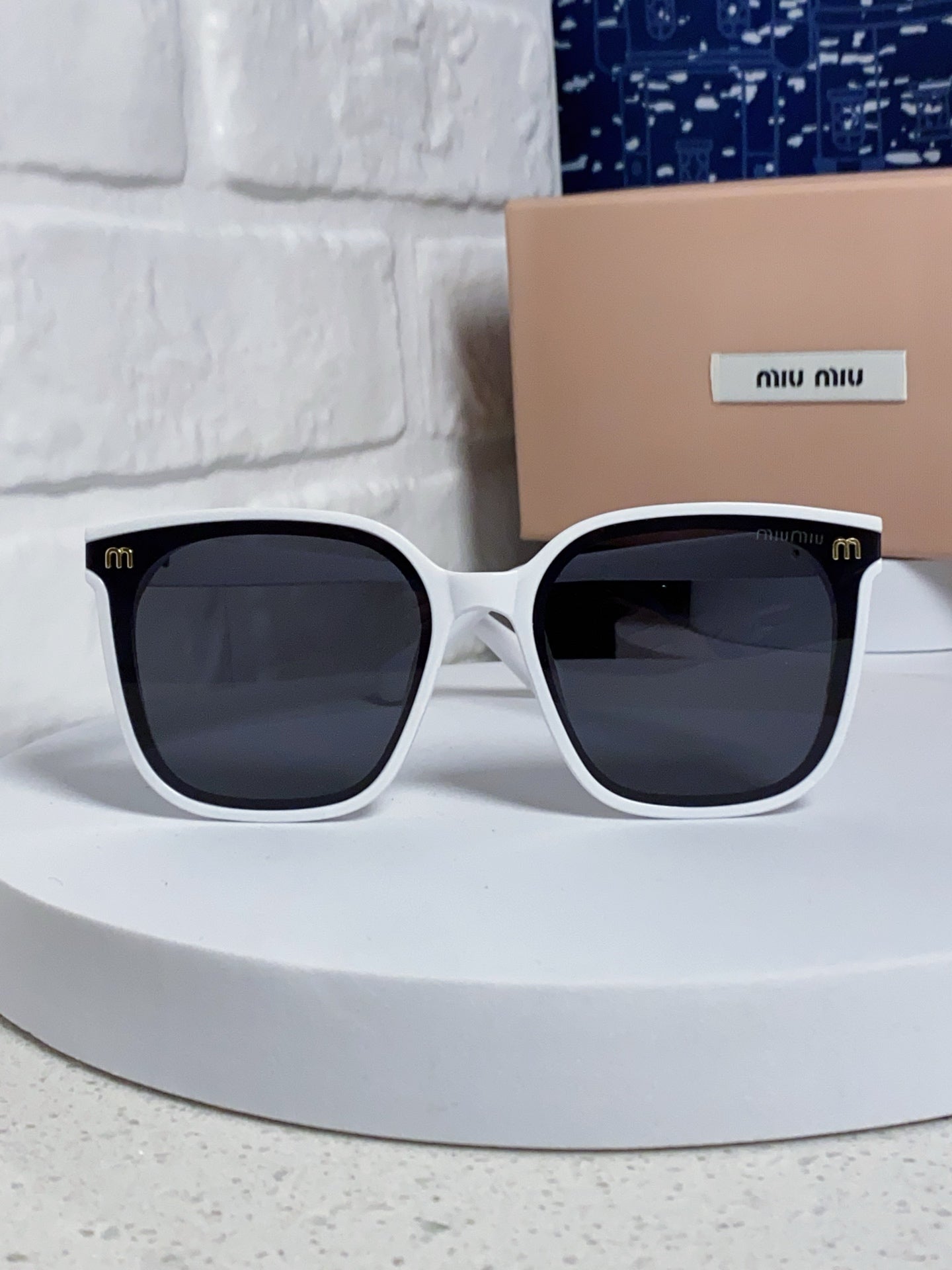 Miu Miu Round Silver Lens Sunglasses for Women - 432672 - detail image 2