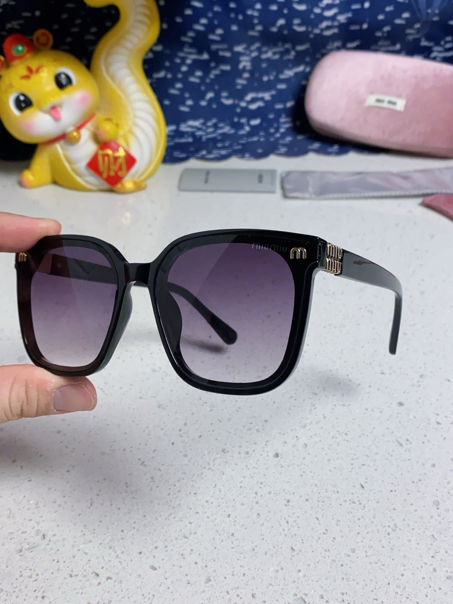 Miu Miu Round Silver Lens Sunglasses for Women - 487671 - detail image 6