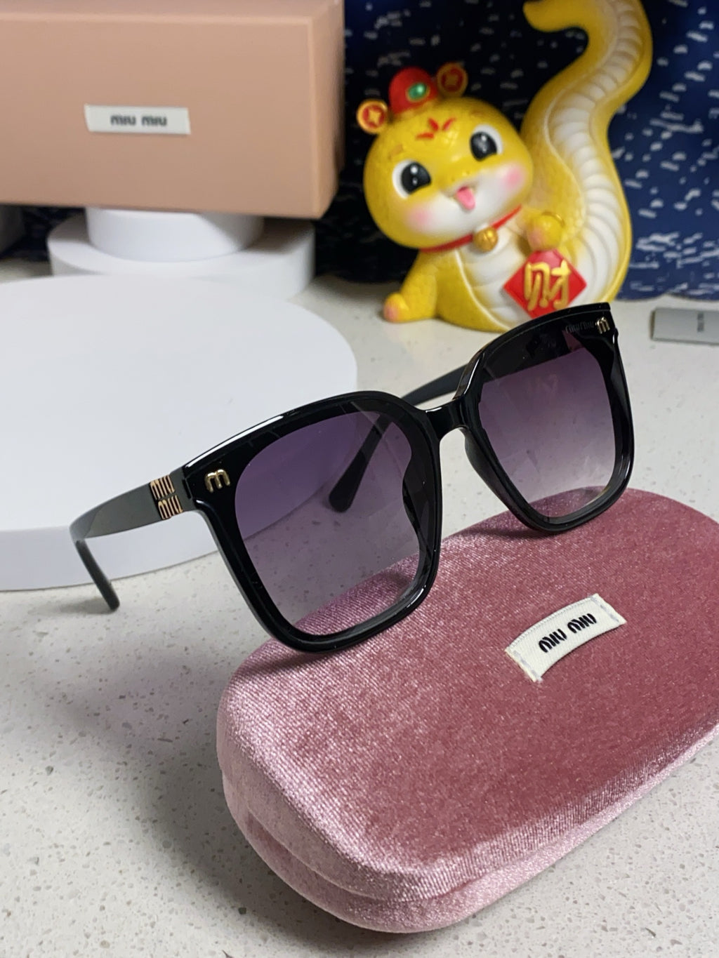 Miu Miu Round Silver Lens Sunglasses for Women - 432673 - detail image 10