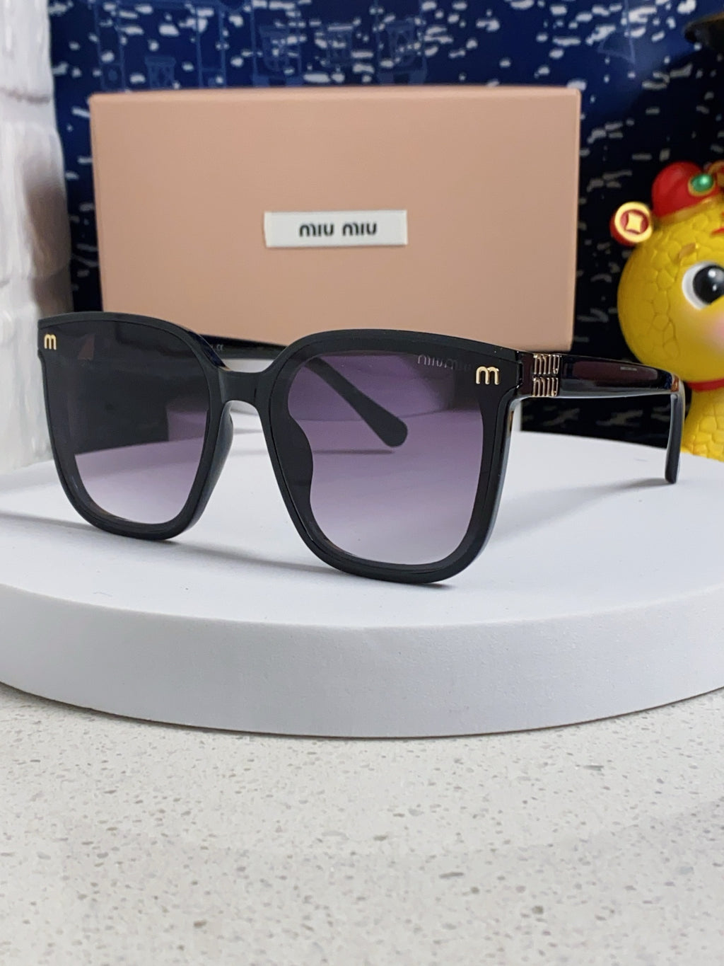 Miu Miu Round Silver Lens Sunglasses for Women - 487671