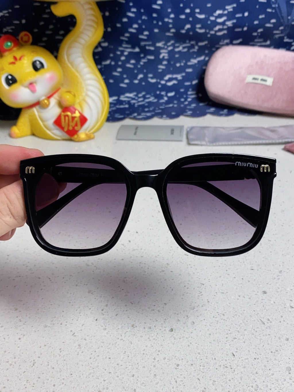 Miu Miu Round Silver Lens Sunglasses for Women - 487671 - detail image 4
