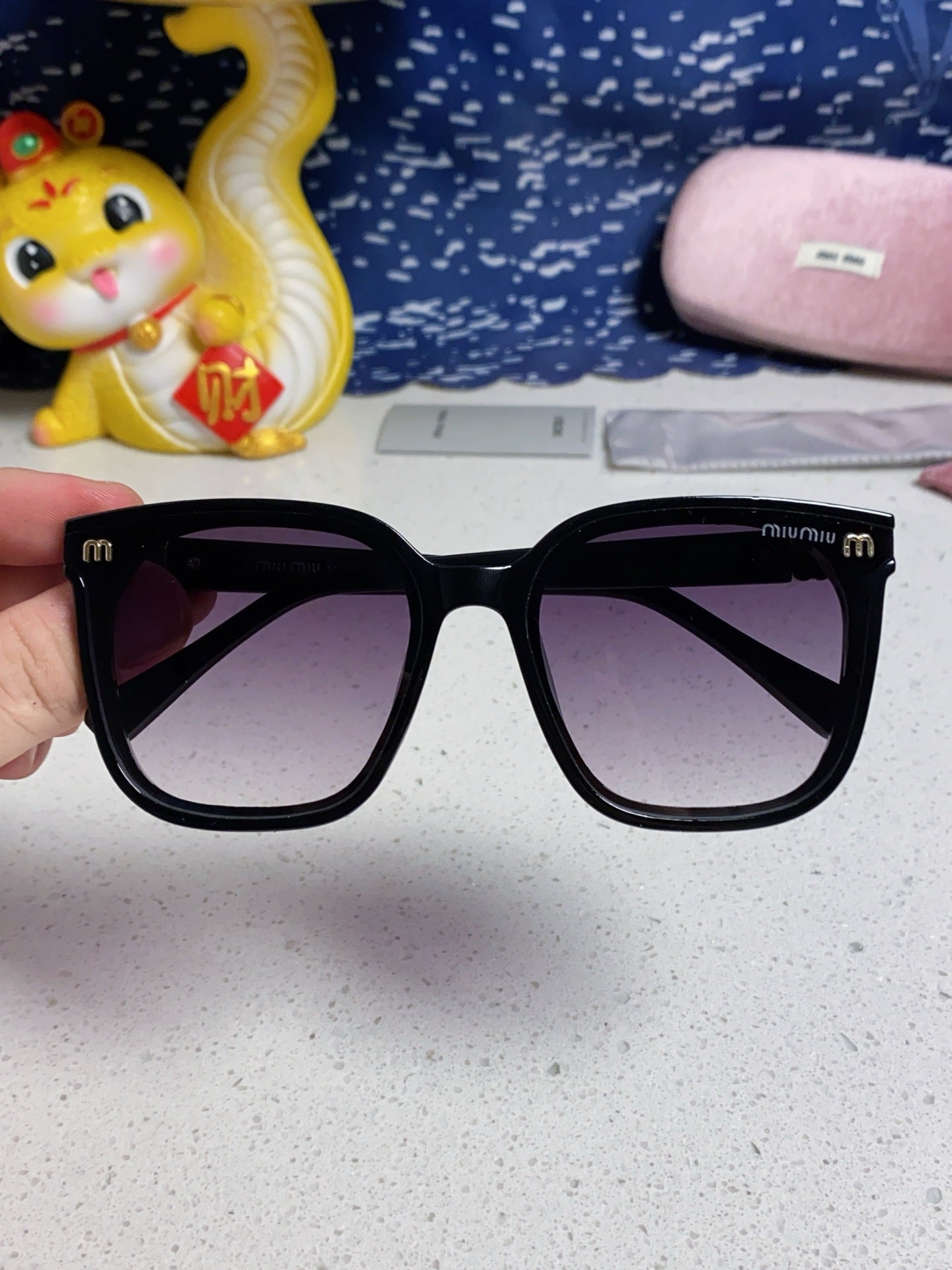 Miu Miu Round Silver Lens Sunglasses for Women - 432673 - detail image 4