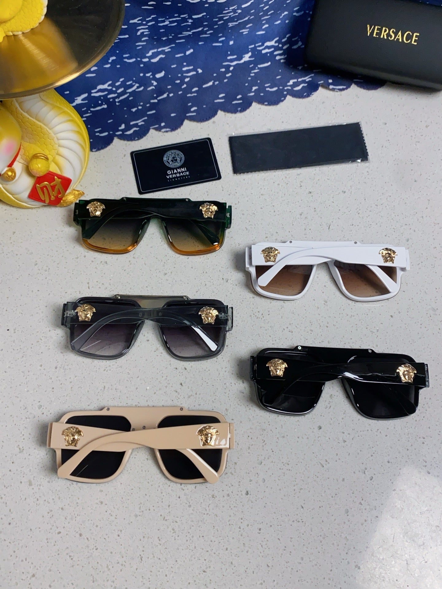 Versace Oversized Silver Lens Sunglasses for Men & Women - 487874 - detail image 10
