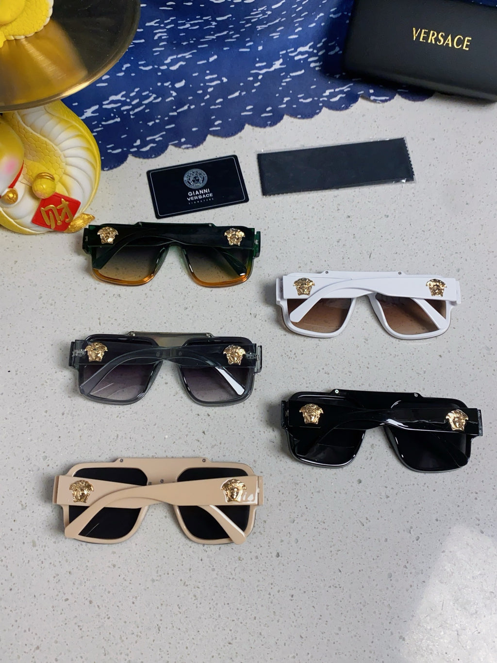 Versace Oversized Silver Lens Sunglasses for Men & Women - 487871 - detail image 10