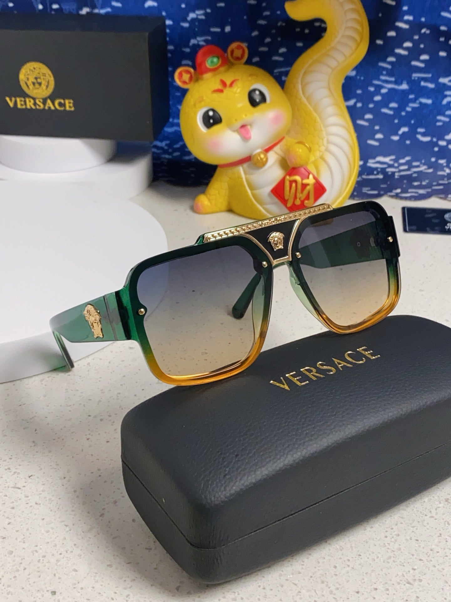 Versace Oversized Silver Lens Sunglasses for Men & Women - 487870 - detail image 9