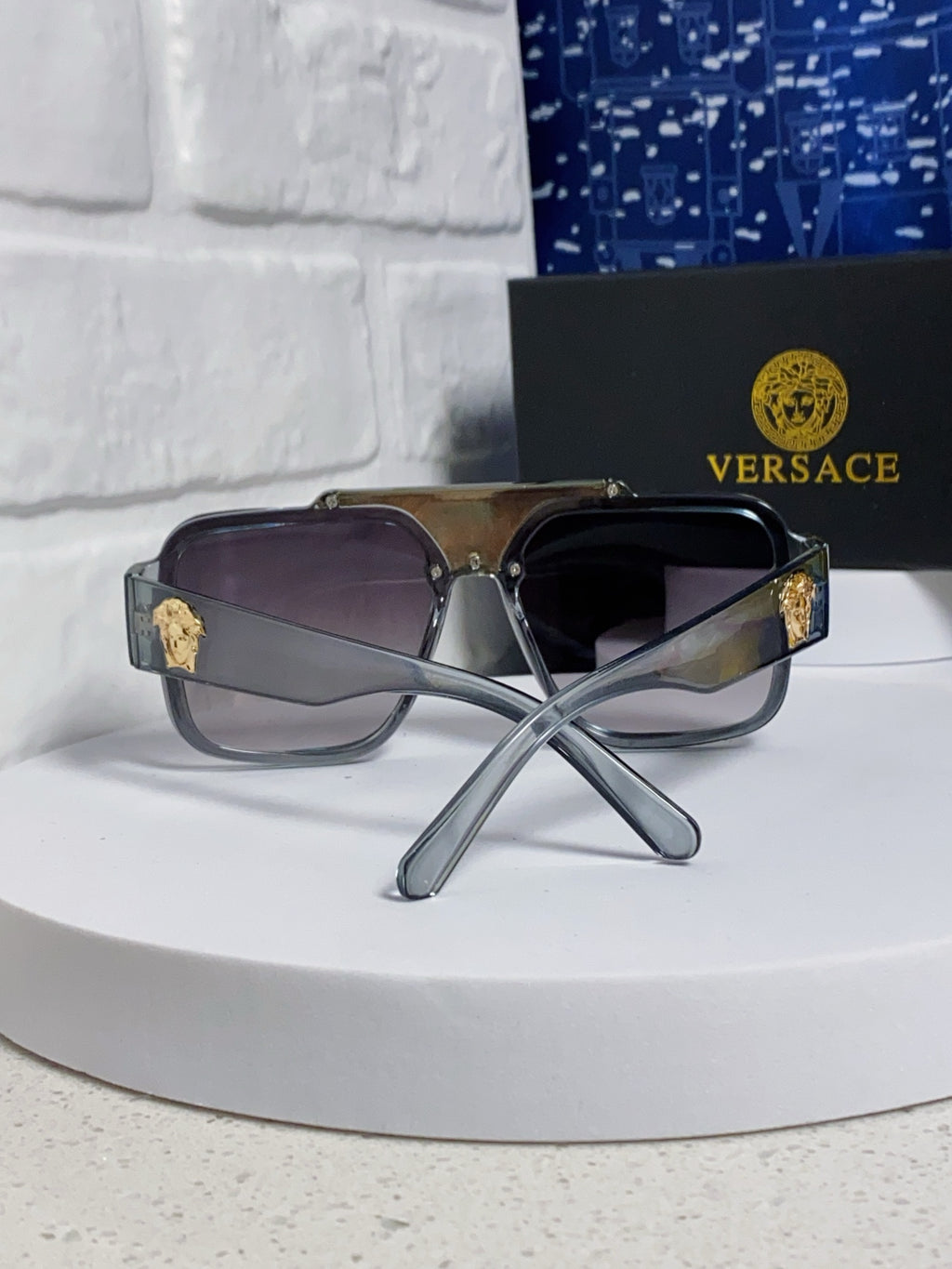 Versace Oversized Silver Lens Sunglasses for Men & Women - 487871 - detail image 3