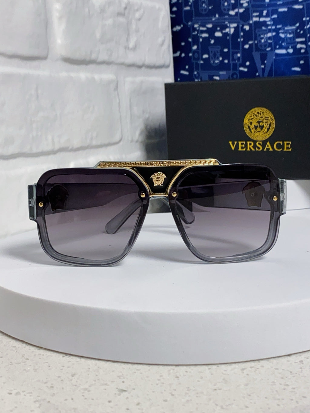Versace Oversized Silver Lens Sunglasses for Men & Women - 487871 - detail image 2