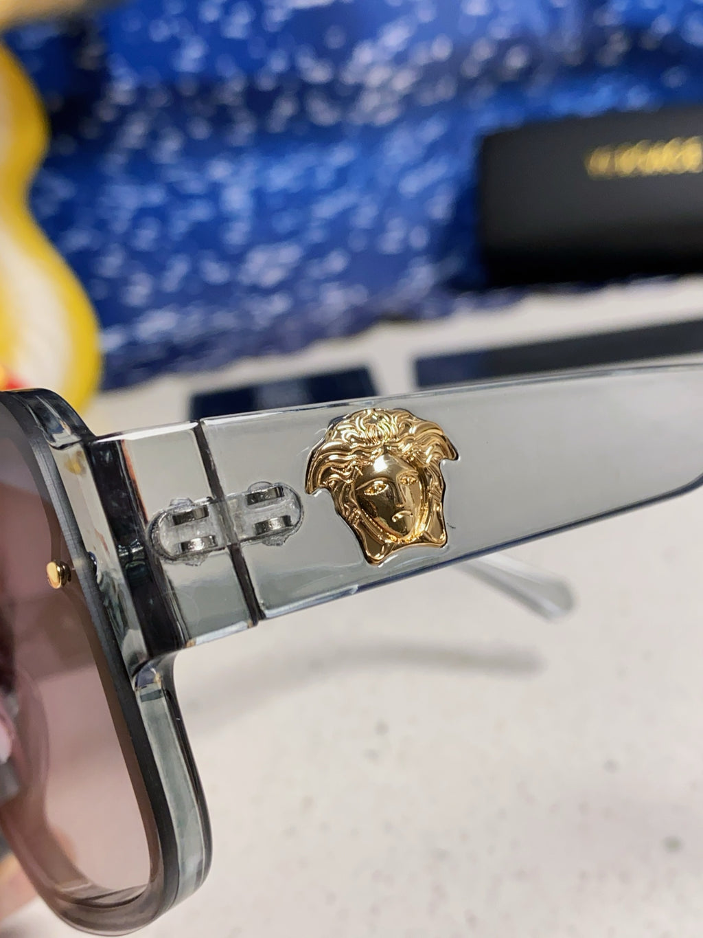 Versace Oversized Silver Lens Sunglasses for Men & Women - 358800 - detail image 7